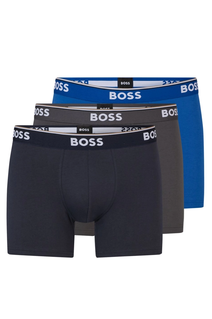 Hugo Boss 3 Pack Mens Boxer Brief - Multicolour Cotton - Size Medium